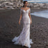 Sexy Scoop Long Sleeves Mermaid Wedding Dresses Bridal Gown